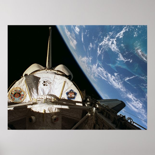 View of Earth from Space Shuttle Columbia Poster (Front)