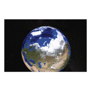 View of Earth showing the Arctic region Photo Print