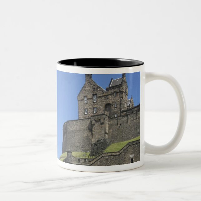 View of Edinburgh Castle, Edinburgh, Scotland, 2 Two-Tone Coffee Mug (Right)
