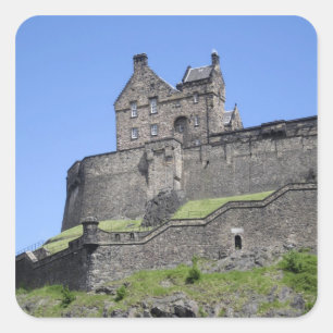 View of Edinburgh Castle, Edinburgh, Scotland, Square Sticker