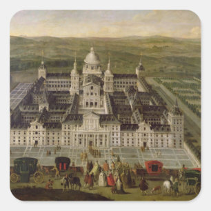 View of El Escorial Square Sticker