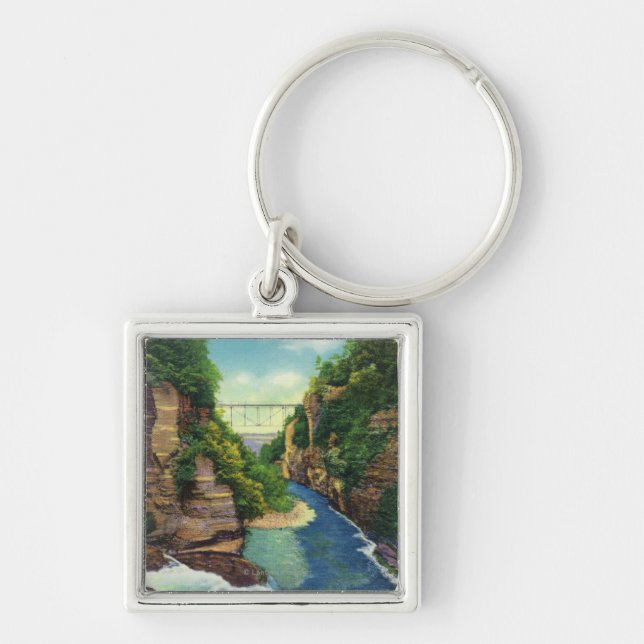 View of Fall Creek Gorge Key Ring (Front)