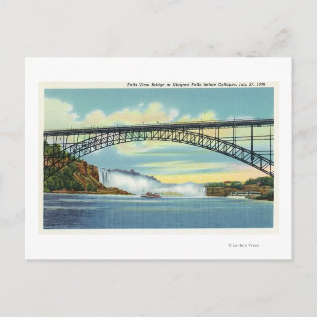 View of Falls View Bridge before Collapse Postcard (Front)