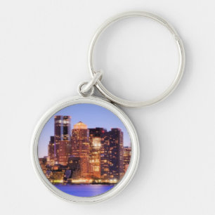 View of Financial District of downtown Boston Key Ring