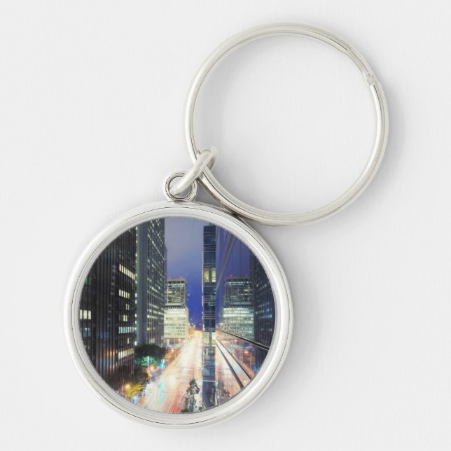 View of financial district office buildings key ring (Front)