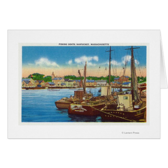 View of Fishing Boats at Harbour (Front Horizontal)