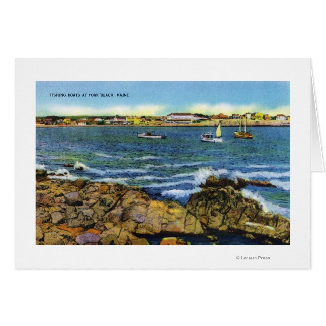 View of Fishing Boats from York Beach (Front Horizontal)