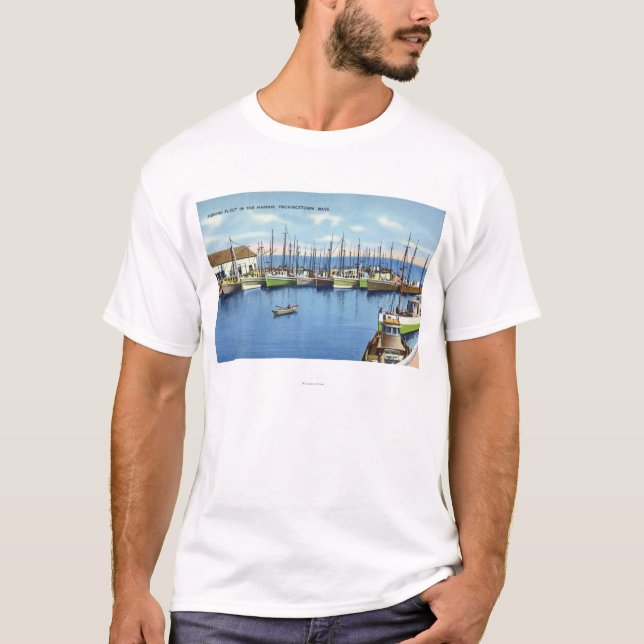 View of Fishing Fleet in the Harbour T-Shirt (Front)