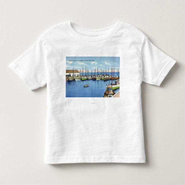 View of Fishing Fleet in the Harbour Toddler T-Shirt (Front)