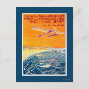 View of Float Planes in Air and Water Poster Postcard
