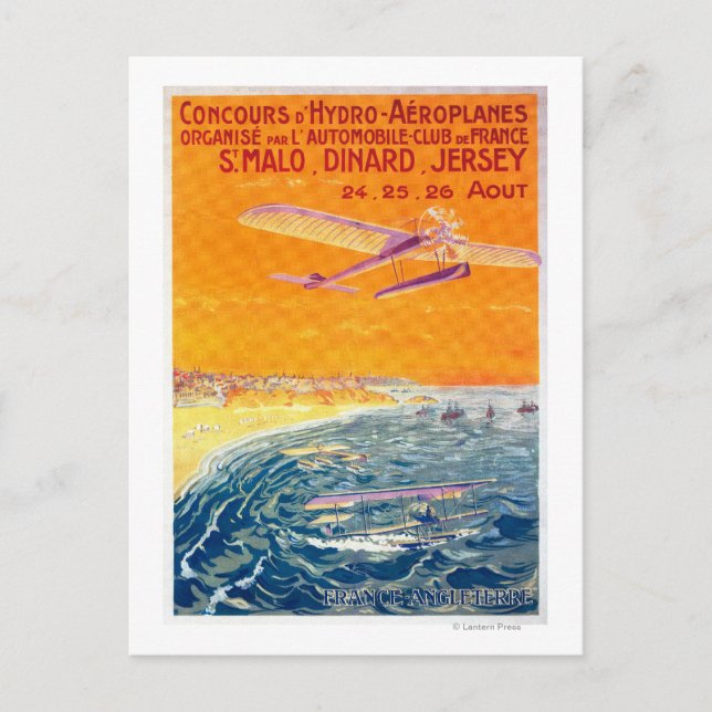 View of Float Planes in Air and Water Poster Postcard (Front)