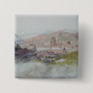 View of Florence, 1837-39 15 Cm Square Badge