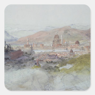 View of Florence, 1837-39 Square Sticker