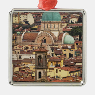 View of Florence, Italy from Piazza Metal Tree Decoration