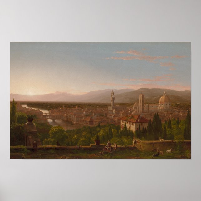 View of Florence — Thomas Cole Poster (Front)