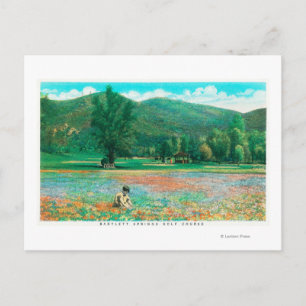 View of Flowering Field Postcard