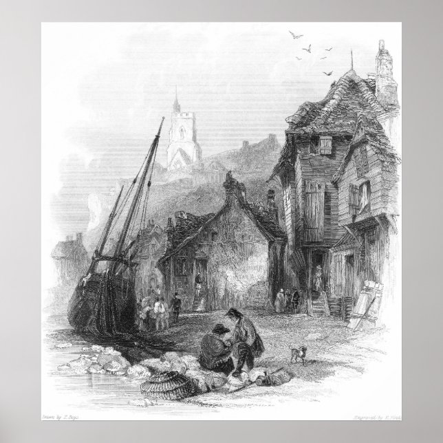 View of Folkestone Poster (Front)