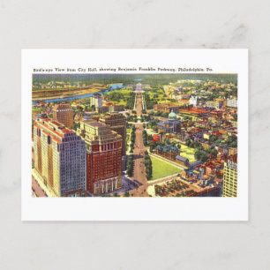 View of Franklin Parkway in Philadelphia Postcard