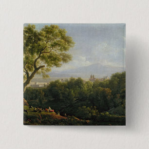 View of Frascati 15 Cm Square Badge