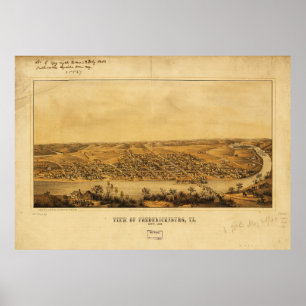 View of Fredericksburg, Virginia (Nov. 1862) Poster