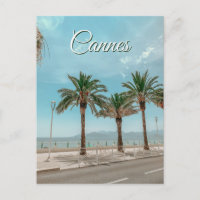 View of French Riviera in Cannes France Postcard