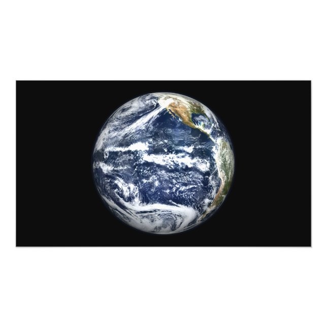View of Full Earth centred over the Pacific Oc Photo Print (Front)