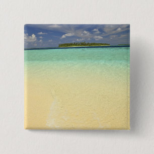 View of Funadoo Island from Funadovilligilli 15 Cm Square Badge