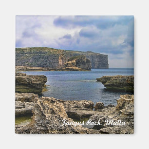 View of Fungus Rock in Malta Magnet