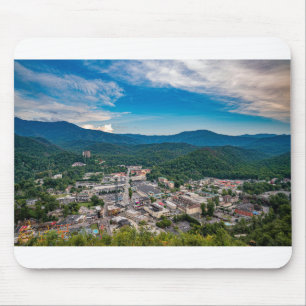 View Of Gatlinburg Tennessee Smoky Mountains Mouse Pad