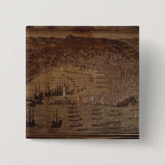 View of Genoa 15 Cm Square Badge (Front)