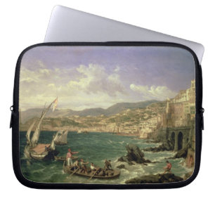 View of Genoa, 1854 (oil on canvas) Laptop Sleeve