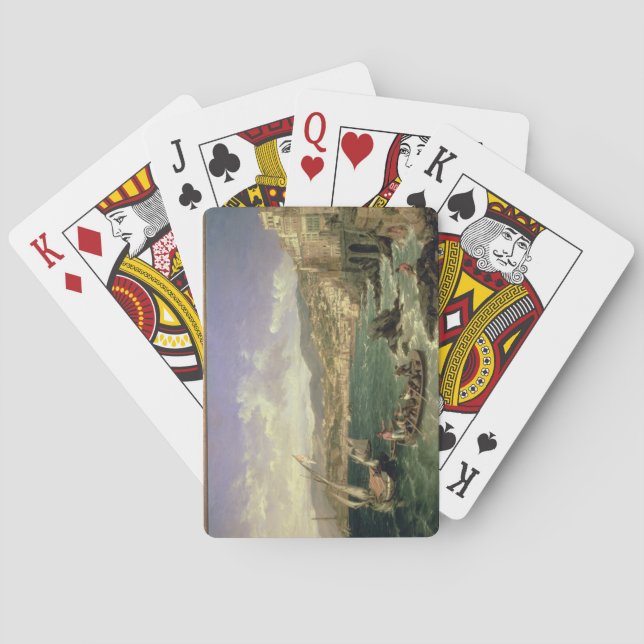 View of Genoa, 1854 (oil on canvas) Playing Cards (Back)