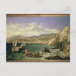 View of Genoa, 1854 (oil on canvas) Postcard