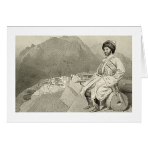 View of Ghimri and Portrait of Hadji-Mourad, plate