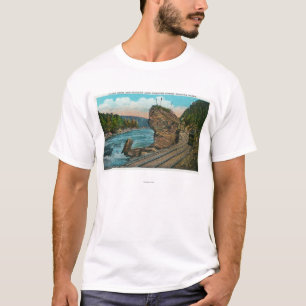 View of Giant Rock and Trolley Line through T-Shirt