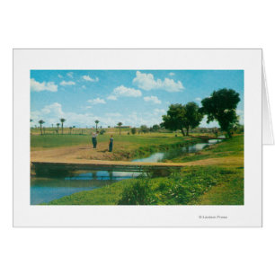 View of Golfer Hitting Ball