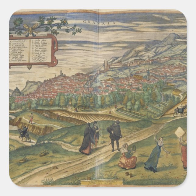 View of Granada Square Sticker (Front)