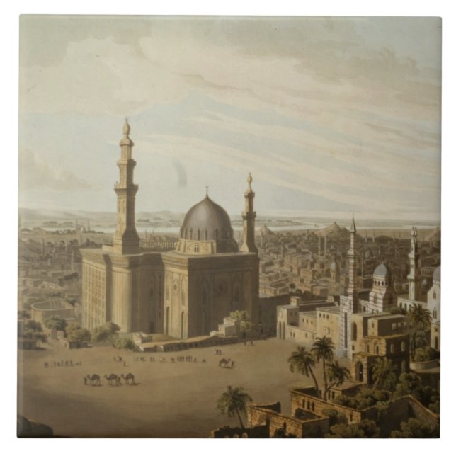 View of Grand Cairo, engraved by Daniel Havell (17 Tile (Front)