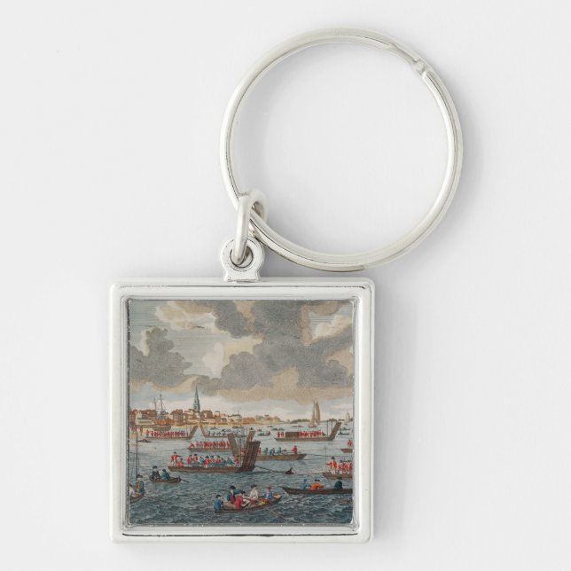 View of Gravesend with troops Key Ring (Front)