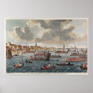 View of Gravesend with troops Poster