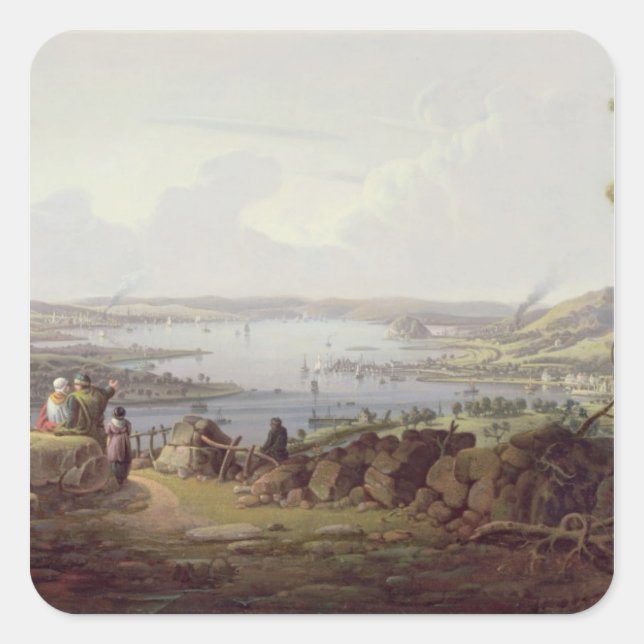 View of Greenock, Scotland Square Sticker (Front)