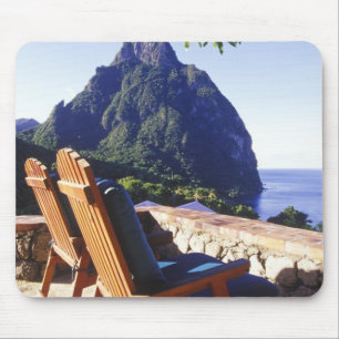View of Gros Piton from Stonefield Estate Villa Mouse Pad