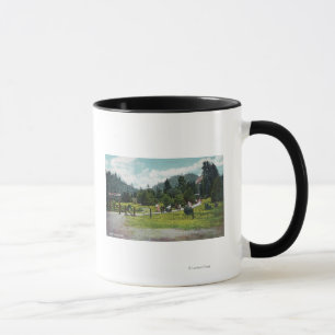View of Guests on a Stroll through the Grounds Mug