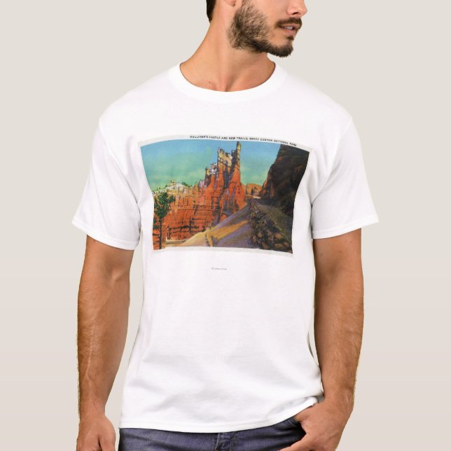 View of Gulliver's Castle and New Trails T-Shirt (Front)