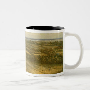 View of Haarlem from the Dunes (oil on canvas) Two-Tone Coffee Mug