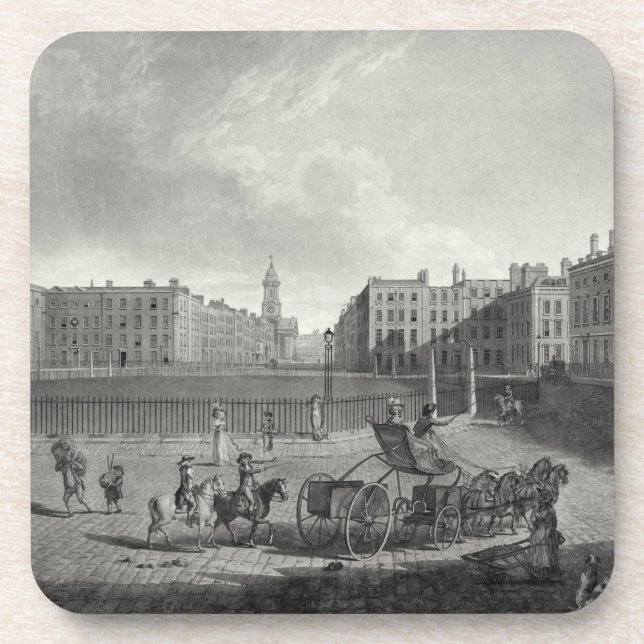 View of Hanover Square, engraved by Robert Pollard Coaster (Front)