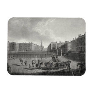 View of Hanover Square, engraved by Robert Pollard Magnet