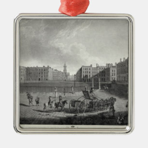 View of Hanover Square, engraved by Robert Pollard Metal Ornament