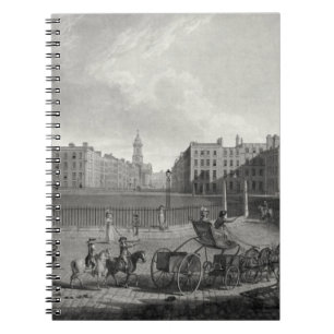 View of Hanover Square, engraved by Robert Pollard Notebook
