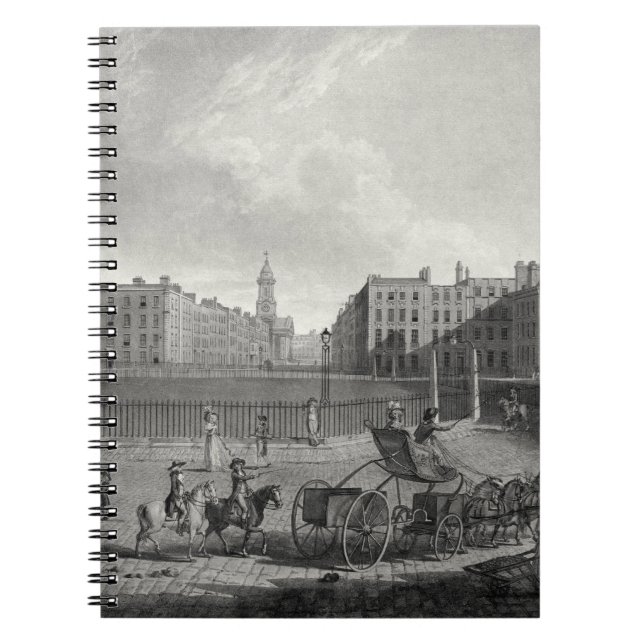 View of Hanover Square, engraved by Robert Pollard Notebook (Front)